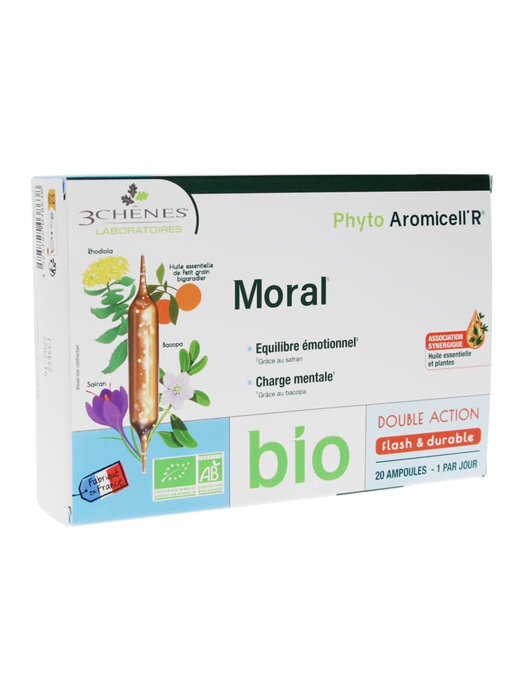 Les 3 Chênes Moral Équilibre Emotionnel Bio 20 Ampoules