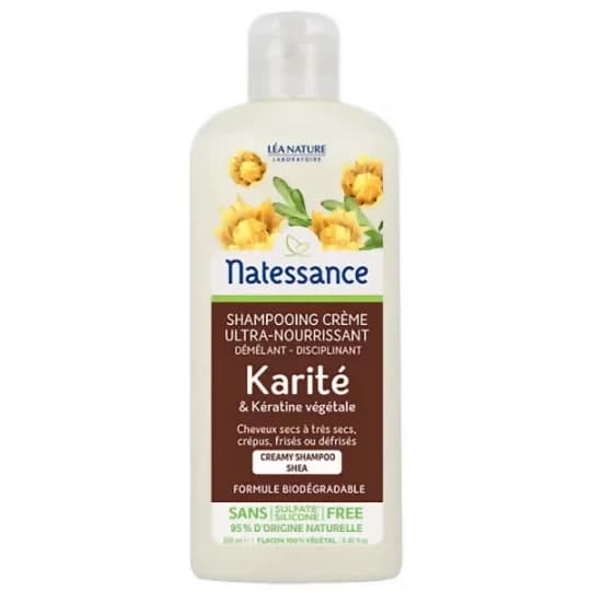 Natessance Shampooing-Crème Ultra-Nourrissant Karité 250 ml